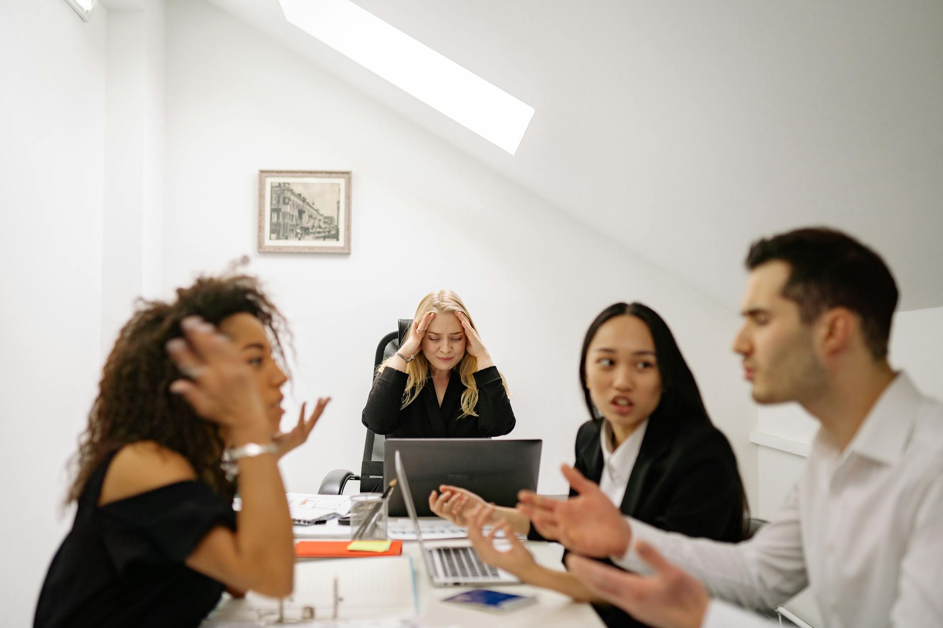 people having conflict while working